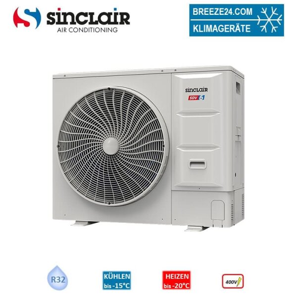 Sinclair SDV6-E180BS-3 Außengerät für 12 Innengeräte VRF | 17,5 kW | R32 | 400 Volt