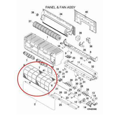 Mitsubishi Heavy Luftfilter RLF437A100 für SRK-ZS-WF Wandgeräte | 1 Stück