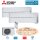 Mitsubishi Electric Set 2 x MSZ-LN18VG2W + MXZ-2F42VF4 Wandgeräte Diamond WiFi 1,8 kW  Klimaanlage