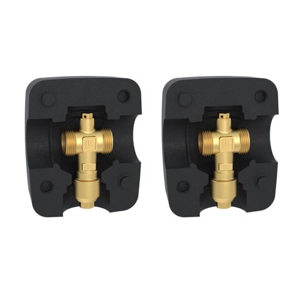 LK Armatur Frostschutzventil 2er Set | 2 x LK 556 mit Isolierung | DN 32 | 1 1/4"