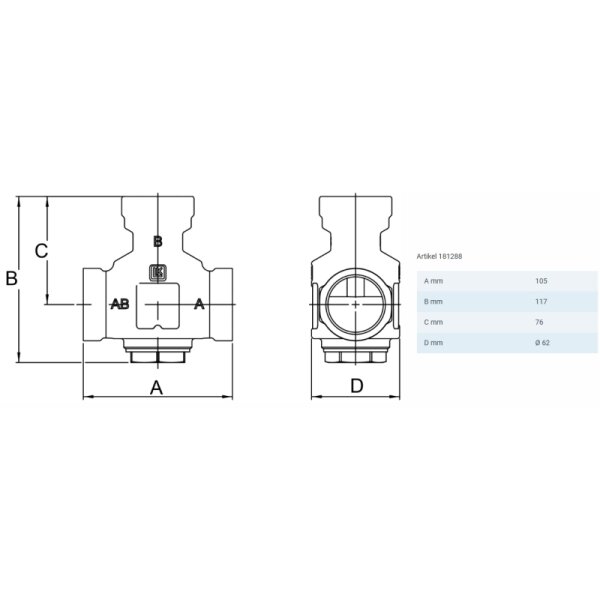LK Armatur LK C/C 125 LK 864 - Pumpengruppe - gemischter Heizkreis | DN 32 | 299788