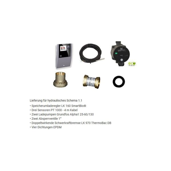 LK Armatur LK 160 SmartBio® Temperaturdifferenzregler | für Hydraulisches Schema 1 | 181233