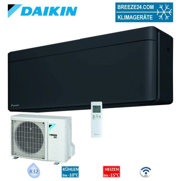 Daikin Set Wandgerät Stylish WiFi schwarz 5,0 kW - FTXA50BB + RXA50B8 | Auslaufmodell