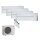 Mitsubishi Electric Set 4 x MSZ-LN18VG2W + MXZ-4F83VF2 Wandgeräte Diamond WiFi