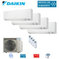 Daikin Set 4 Wandgeräte Perfera WiFi CTXM15A +...