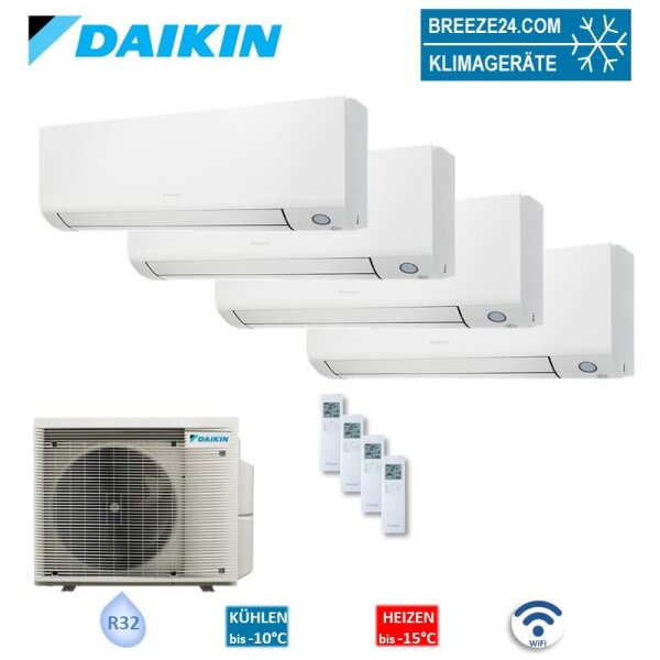 Daikin Set 4 Wandgeräte Perfera WiFi 2 x FTXM20A + FTXM25A + FTXM50A + 4MXM80A9  20 | 20 | 25 | 50m²