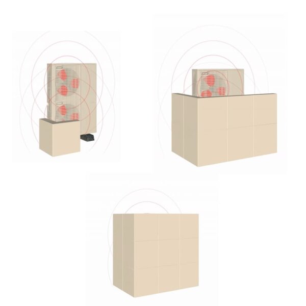 Devaux Eck-Schallschutzkassette Modul 50 x 50 x 50 cm | Cremeweiß RAL 9001