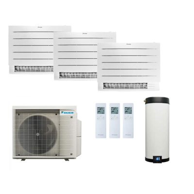 Daikin 4MWXM52A9 Multi+ Set 3 x Perfera WiFi Truhengeräte FVXM25B + Wassertank 120L  EKHWET120BV3