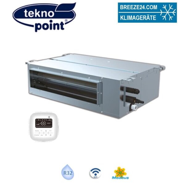 Tekno Point Kanalgerät DUCT-24-V | Raumgröße 70 - 75 m² | 7.0 kW | 7.2 kW | Kühlen | Heizen | WiFi