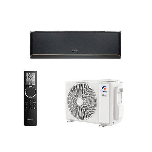 GREE Airy Black Set 5,3 kW - GWH18AVDXE-K6DNA1A | WiFi | Raumgröße 50 - 55 m² | Hyper Heating