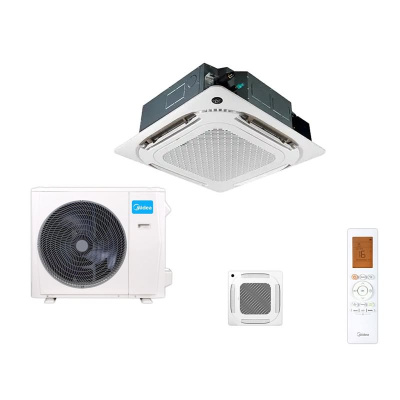 Midea Set MCD2-36HRFNX 4-Wege-Deckenkassette + Blende T-MBQ4-04AWD + MOD30-36HFN8-ME 10 kW 400 Volt