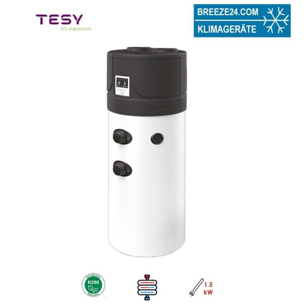 Tesy AquaThermica HPWH 4.11 FS 260 U 02 S Wärmepumpe 260 Liter | Wärmetauscher R290 Heizstab 1.5 kW