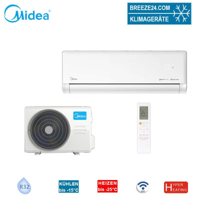 Midea Solstice Set EZ-24RD6-I + EZ-24RD6H-O Raumgröße 70 - 75 m² | WiFi | 7.0 kW | 7.3 kW | R32