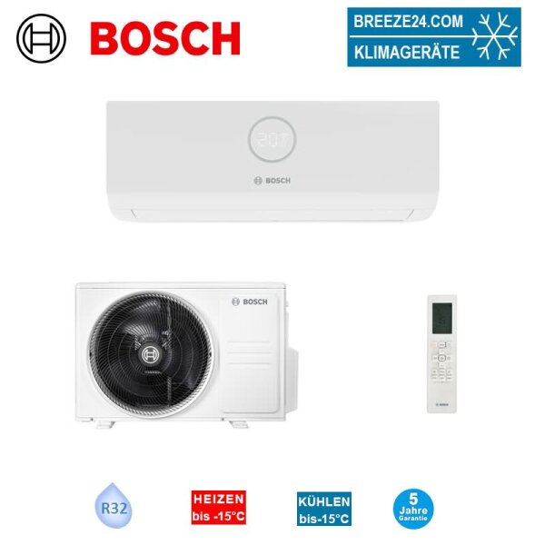 BOSCH Set Climate 3000i W 26 E + CL3000i 26 E | 2.6 kW | 2.9 KW | Raumgröße 25 - 30 m² | R32