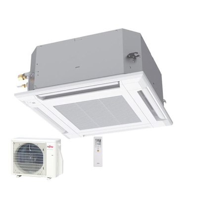 Fujitsu Set AUXG09KVLA + AOEG09KBTB Euroraster 4-Wege-Deckenkassette 2,5 kW -  R32 Klimaanlage