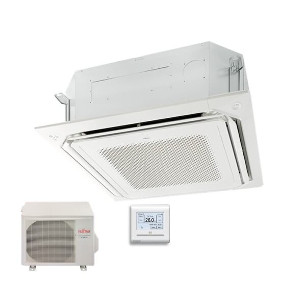 Fujitsu Set 4-Wege-Deckenkassette 6,8 kW - AUXG24KRLB + AOEG24KBTB R32 Klimaanlage