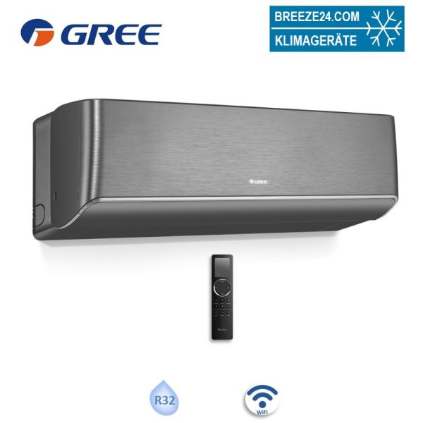 GREE GWH-09-AVCXB-I-B Wandgerät Ventus 2,7 kW | WiFi | Raumgröße 25 - 30 m² | anthrazit