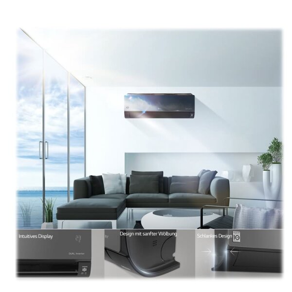 Wandgerät LG Artcool Mirror AA12SP.NS1 3,5 / 4,0  kW, IR-FB, AI air