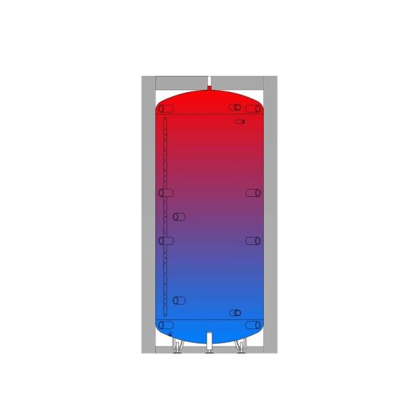COSMO Hygiene-Pufferspeicher CPSH1200 mit TWW-Wellrohr-WT ohne Dämmung | 1.200 Liter
