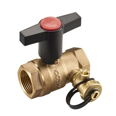 COSMO ORB Rotguss-Kugelhahn 1/2" mit Innengewinde und Entleerung