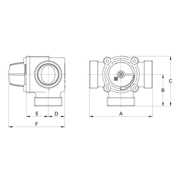 LK 840 3-Wege Mischer G2 Kvs 45,0