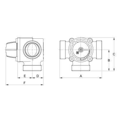 LK 840 3-Wege Mischer G1 1/4" Kvs 10,0