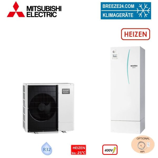 Mitsubishi Electric Set 10.12 WP-Set 1x PUZ-SHWM80YAA, 1x ERST20F-YM9E, 1x MAC-587IF-E (W)