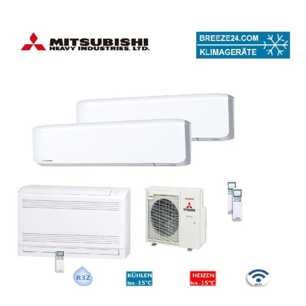 Mitsubishi Heavy Set 3 Wandgeräte SRK25ZS-WF + SRK35ZS-WF + SRK50ZS-WF+SCM71ZS-W 2,5/3,5/5,0 kW WiFi
