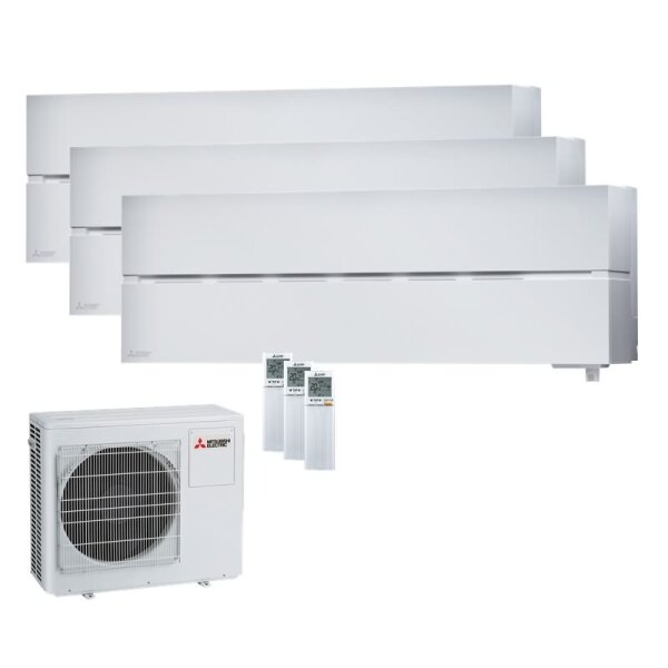Mitsubishi Electric Set 3 Wandgeräte Diamond WiFi  2 x MSZ-LN18VG2B + MSZ-LN35VG2B + MXZ-3F54VF4