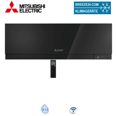 Mitsubishi Electric Wandgerät Premium WiFi MSZ-EF35VGKB 3,5 kW Schwarz | Raumgröße 35 - 40 m² | R32