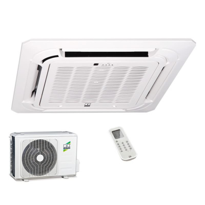 Remko Set 5,3 kW - RVD 525 DC Inv. 4-Wege-Deckenkassette Euroraster + Aussengerät R32 Klimaanlage