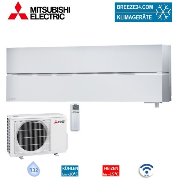 Mitsubishi Electric Set Wandgerät Diamond WiFi 2,5 kW - MSZ-LN25VG2W + MUZ-LN25VG2 25 - 30 m² | R32