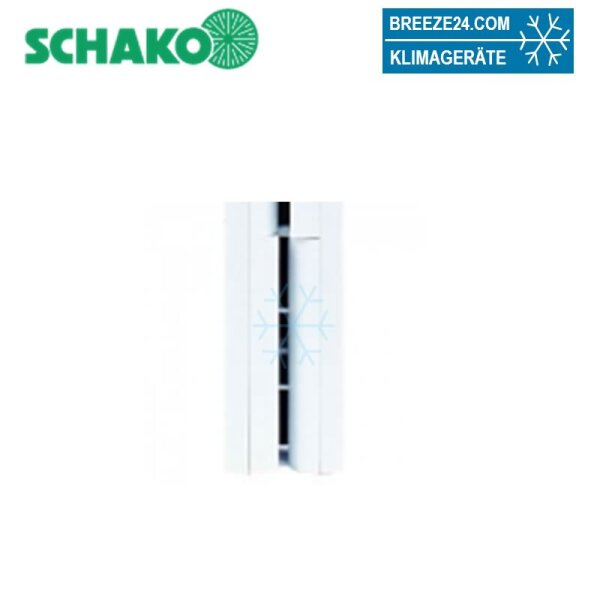 Schako Endstücke (Paar) zu Schlitzauslass DSX-P3 RAL9010