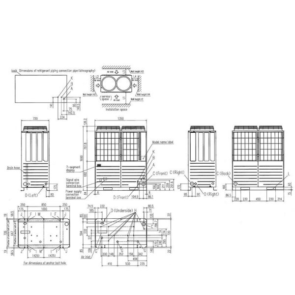 Mitsubishi Heavy FDC224KXZXE1 VRF-Außengerät 22,4 kW (400 V) für 1 bis 29 Innengeräte