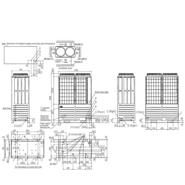 Mitsubishi Heavy FDC670KXZXE1 VRF-Außengerät 67,0 kW (400 V) für 2 bis 71 Innengeräte