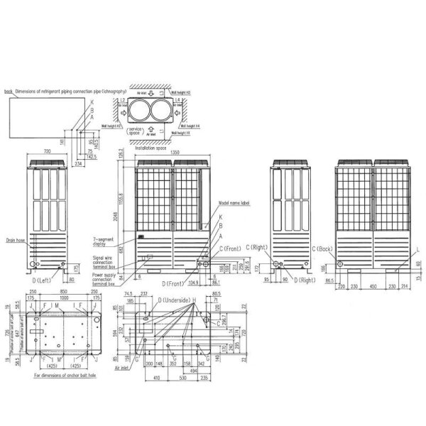 Mitsubishi Heavy FDC1000KXZXE1 VRF-Außengerät 100,0 kW (400 V) für 3 bis 80 Innengeräte