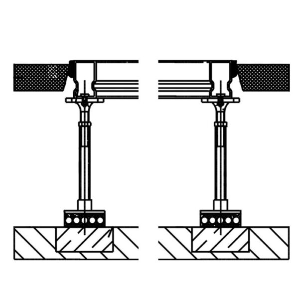Doppelbodensockel 500 mm für ECD 91/181/251/502 Tower